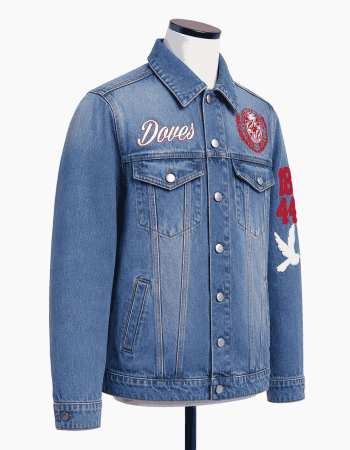 Western High School Style Denim Jacket